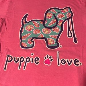 Small Pink Sea Shell Puppie Love Tee